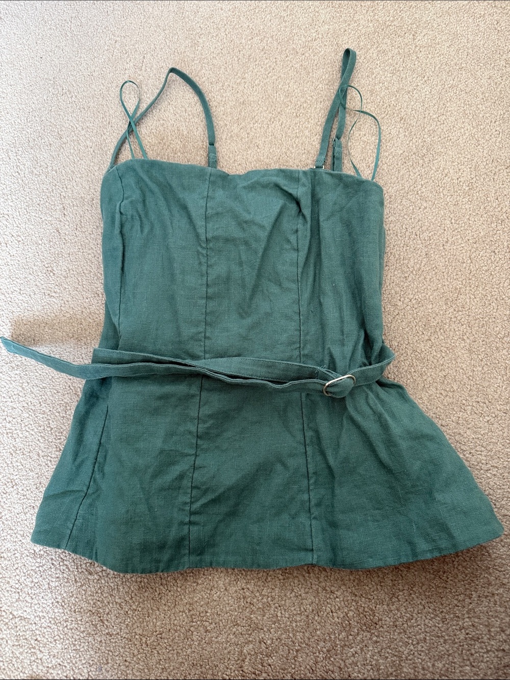 Abercrombie & Fitch Belted Peplum Camisole